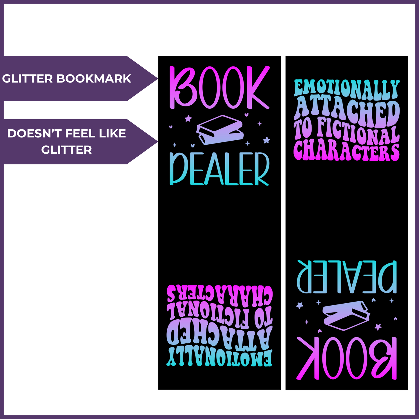 BOOK DEALER GLITTER BOOKMARK