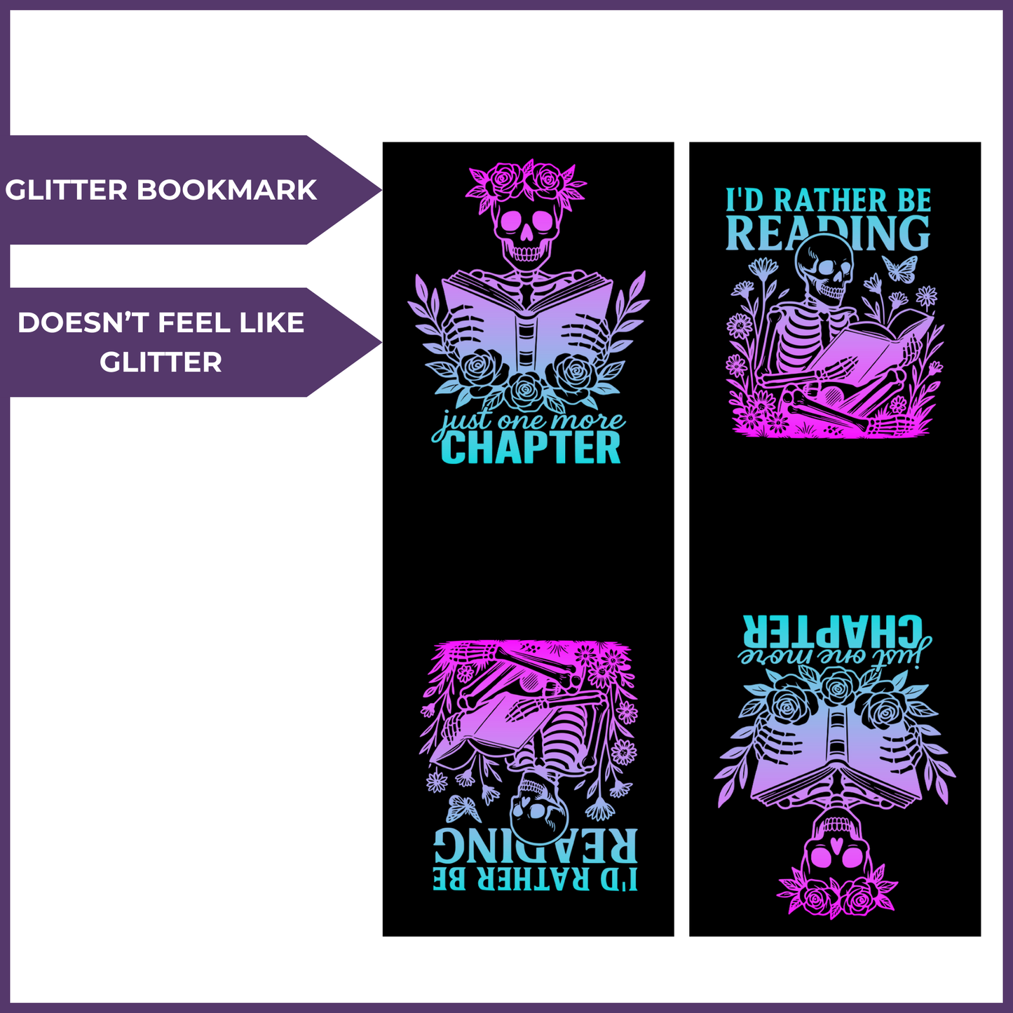 I'D RATHER BE READING GLITTER BOOKMARK