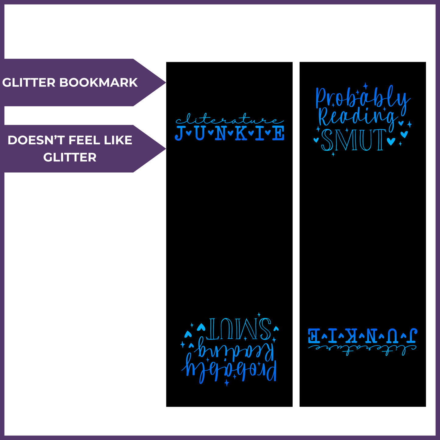 PROBABLY READING SMUT GLITTER BOOKMARK